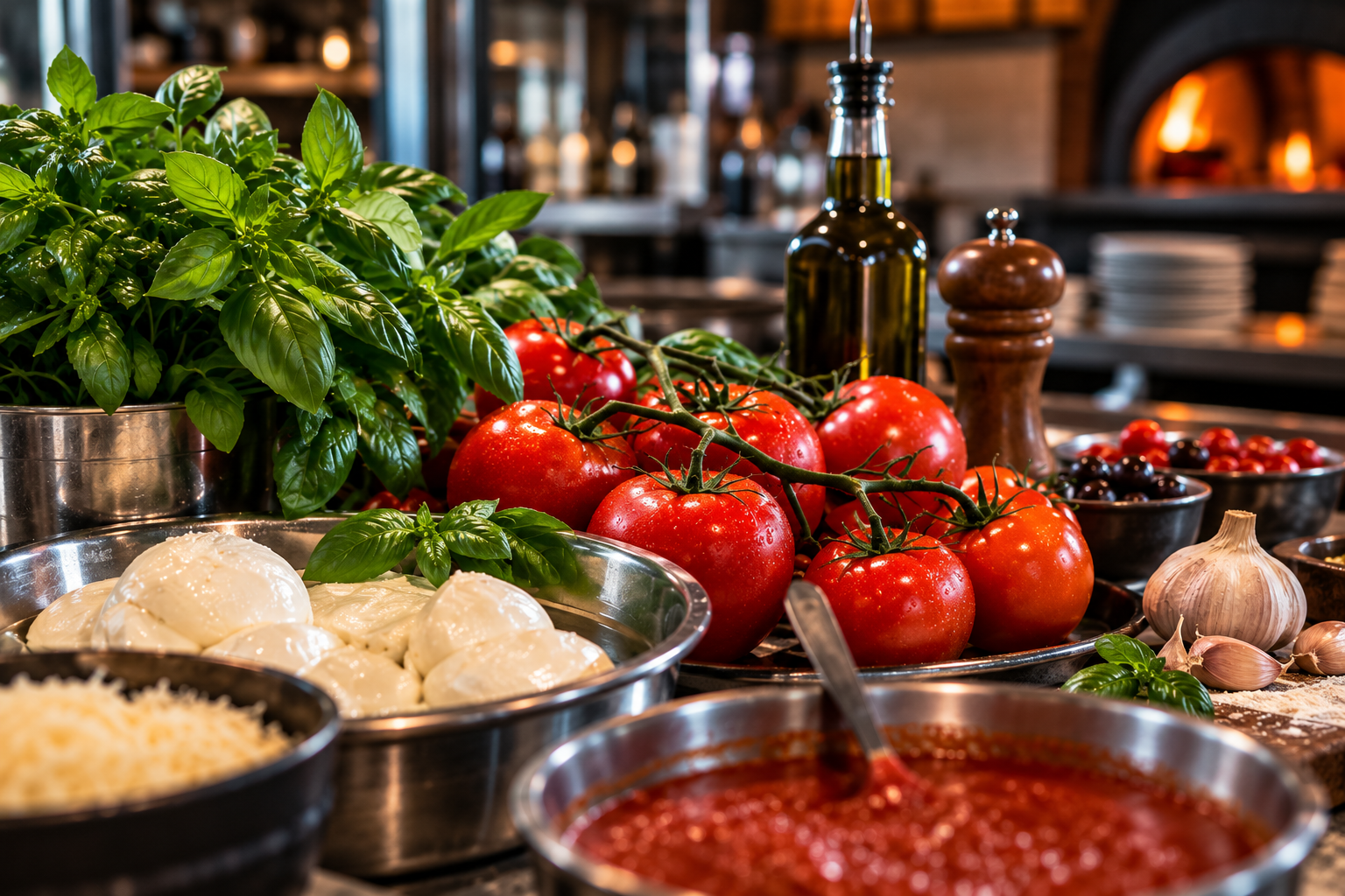 Färska råvaror hos Uno Pizzeria